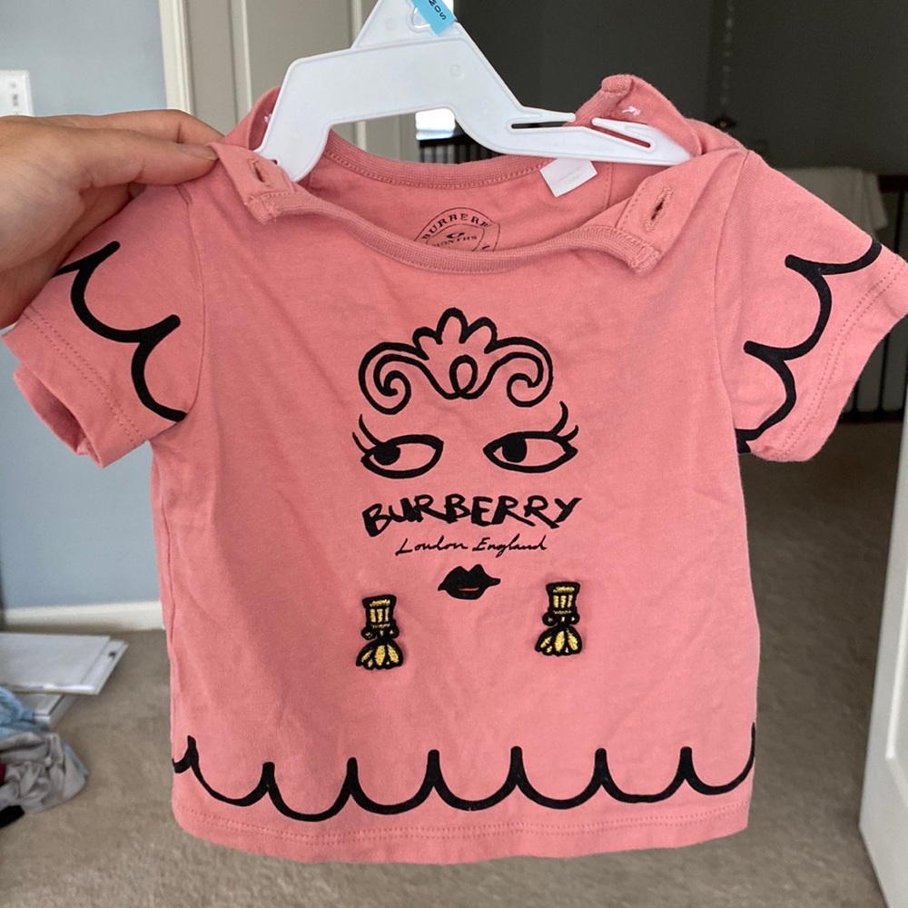 Salmon pink Burberry shirt for 6 months